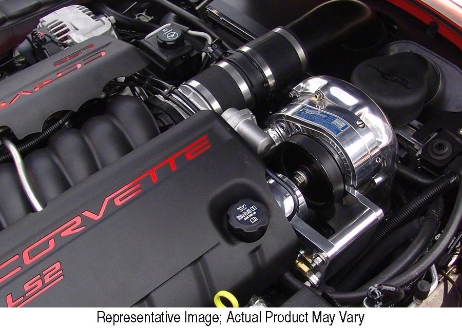 Procharger High Output Intercooled Supercharger Tuner Kit with P-1SC-1; Satin Finish (05-07 6.0L Corvette C6)