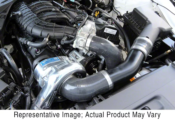 Procharger High Output Intercooled Supercharger Complete Kit with P-1SC-1; Black Finish (15-17 Mustang V6)