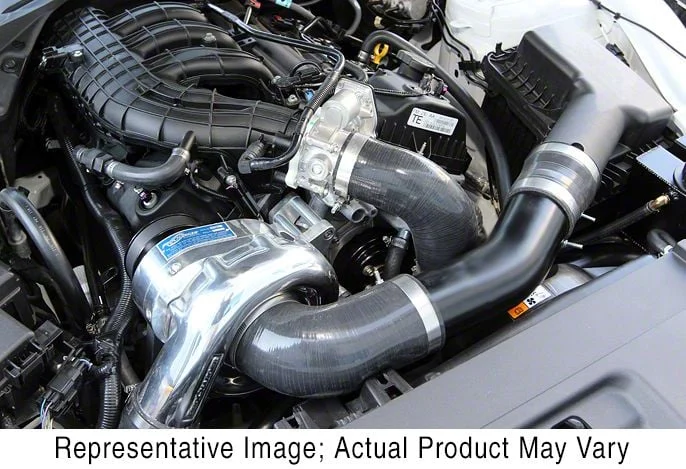 Procharger High Output Intercooled Supercharger Tuner Kit with P-1SC-1; Black Finish (15-17 Mustang V6)
