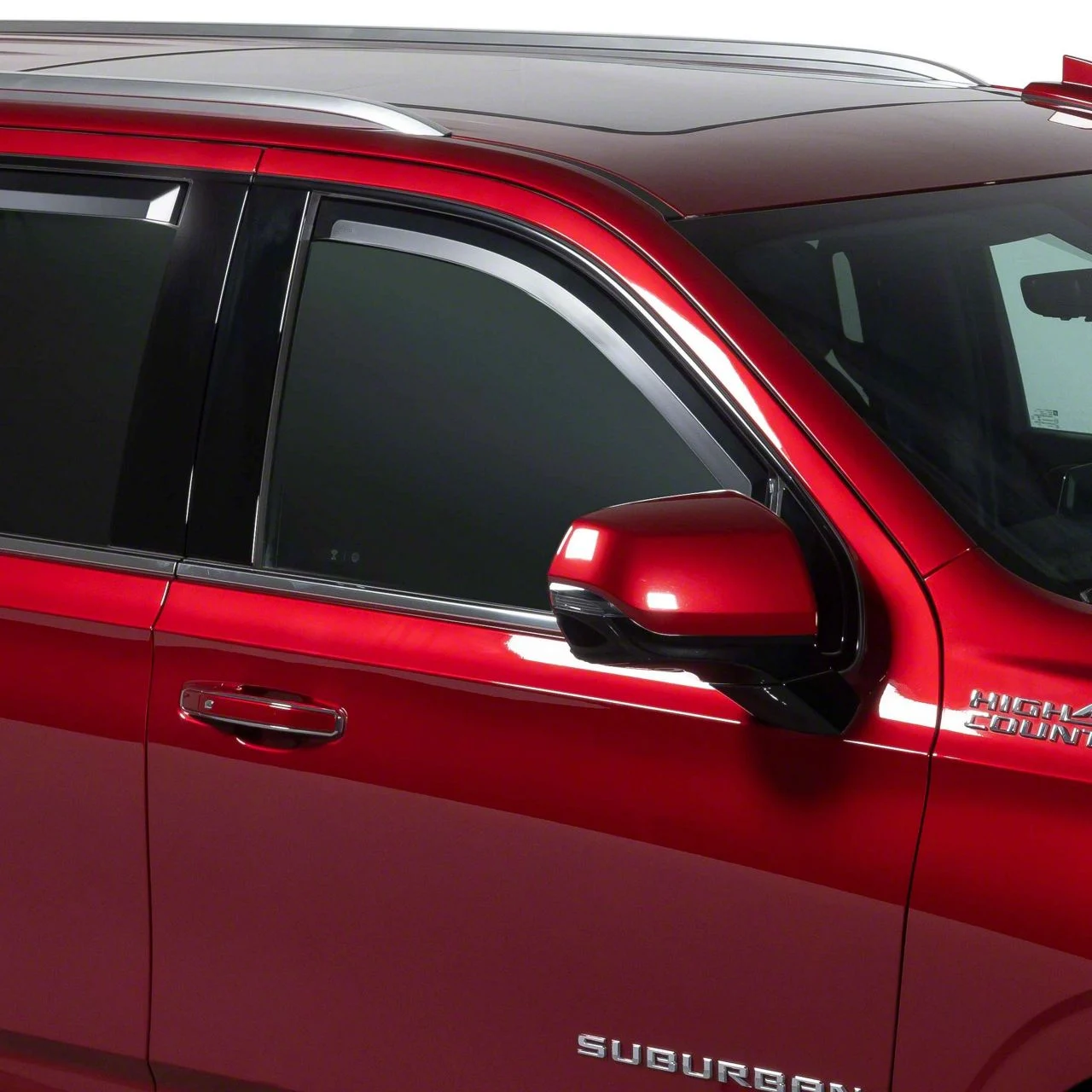 Putco Element Matte Black Window Visors; Front and Rear (21-26 Yukon)