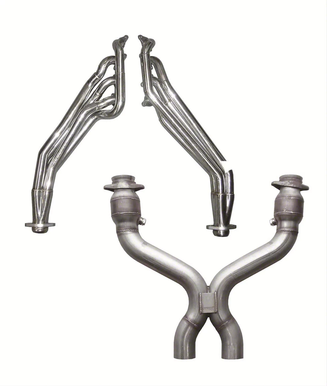 Pypes 1-5/8-Inch Long Tube Headers with Catted X-Pipe (11-14 Mustang GT)