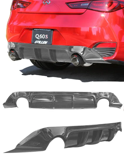 2017-2021 Infiniti Q60 3.0t - STILLEN Rear Diffuser [Unpainted] - KB11235