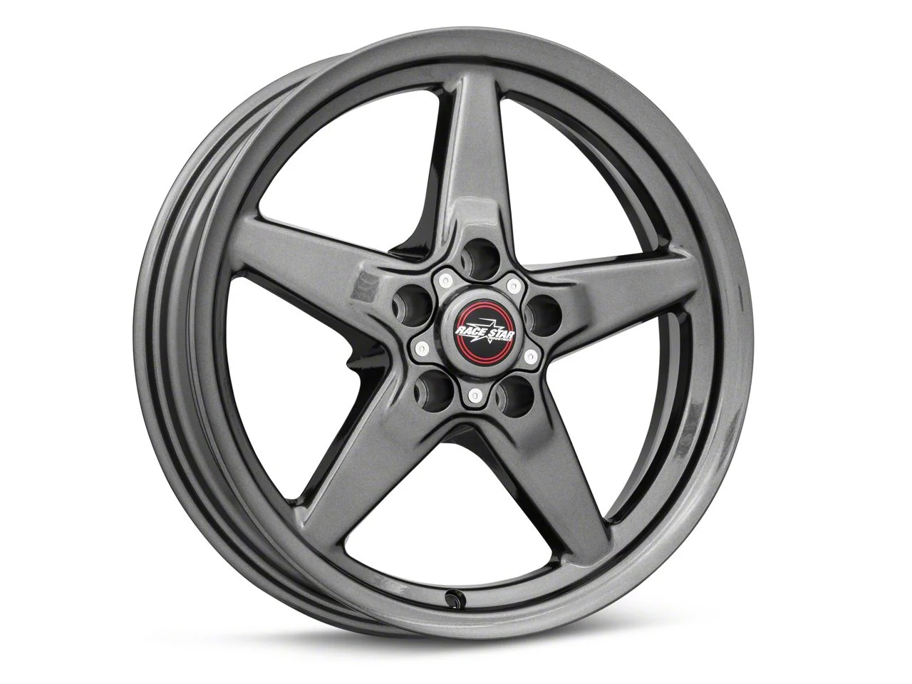 Race Star 92 Drag Star Bracket Racer Metallic Gray Wheel; Front Only; 17x4.5; -25.40mm Offset (06-10 RWD Charger)