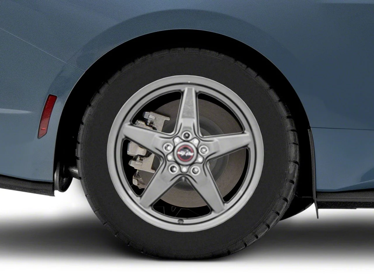 Race Star 92 Drag Star Bracket Racer Metallic Gray Wheel; Rear Only; 17x9.5; 41mm Offset (24-26 Mustang)