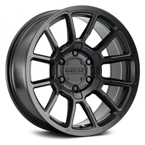 Raceline Gauge Satin Black 6-Lug Wheel; 20x9; 18mm Offset (07-14 Tahoe)