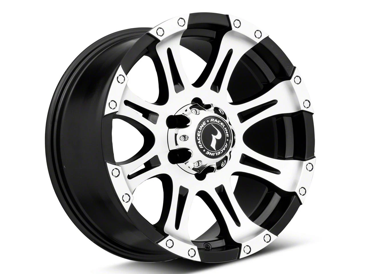 Raceline Raptor Black Machined 6-Lug Wheel; 20x9; 20mm Offset (07-14 Tahoe)