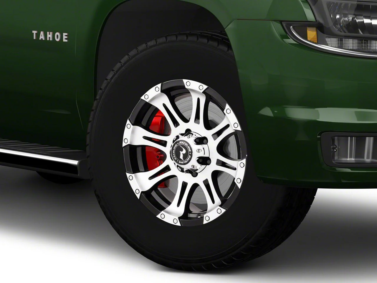 Raceline Raptor Black Machined 6-Lug Wheel; 18x9; 25mm Offset (15-20 Tahoe)
