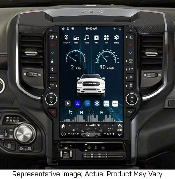 Phoenix Automotive by Navos 13.60-Inch Android 10 Vertical Screen Navigation Radio; Silver/Chrome (19-21 RAM 1500)