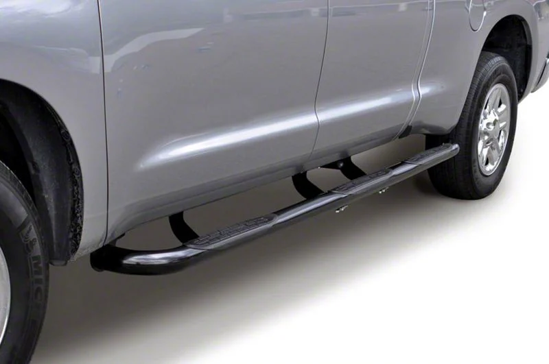 Go Rhino 6000 Series Wheel-to-Wheel Side Step Bars; Black (09-14 RAM 1500 Crew Cab w/ 5.7-Foot Box)