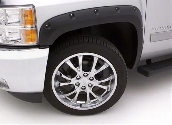 Elite Series Rivet Style Fender Flares; Front; Textured Black (19-25 RAM 1500, Excluding Rebel, RHO & TRX)