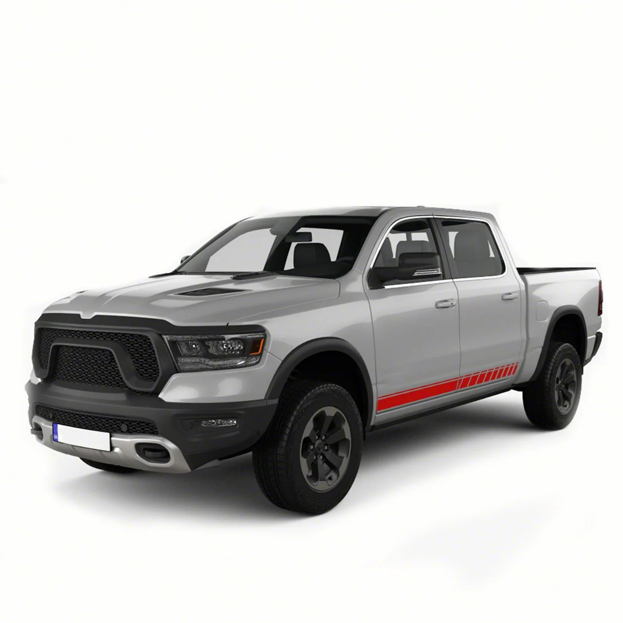 Lower Side Stripes; Red (02-18 RAM 1500)
