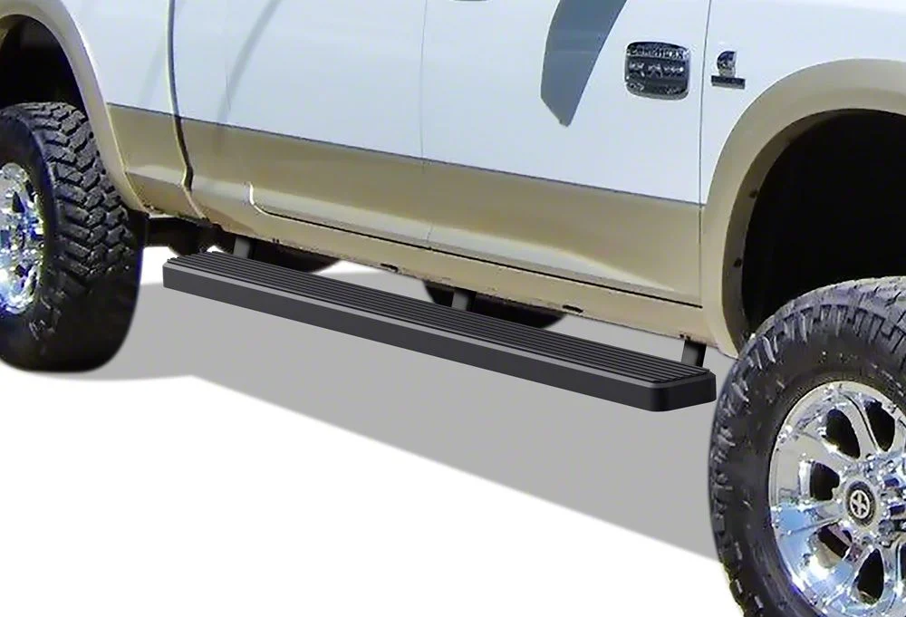 5-Inch iStep Running Boards; Black (10-26 RAM 2500 Mega Cab)