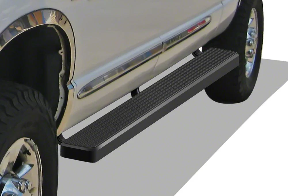 5-Inch iStep Running Boards; Black (06-09 RAM 2500 Mega Cab)