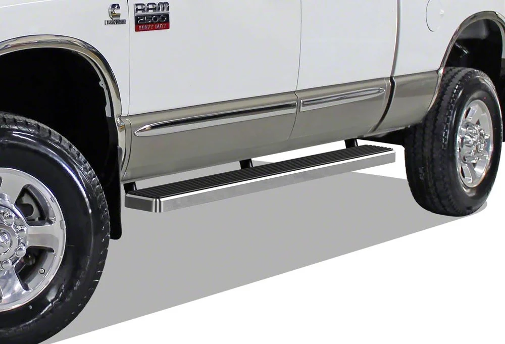 6-Inch iStep Running Boards; Hairline Silver (03-09 RAM 2500 Quad Cab)
