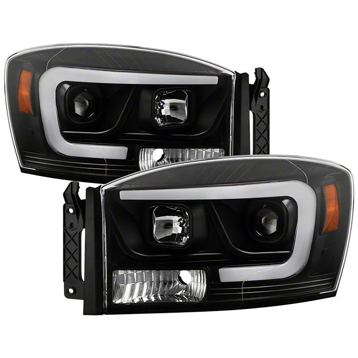 Platinum Series High-Power LED Module Headlights; Black Housing; Clear Lens (06-09 RAM 2500)