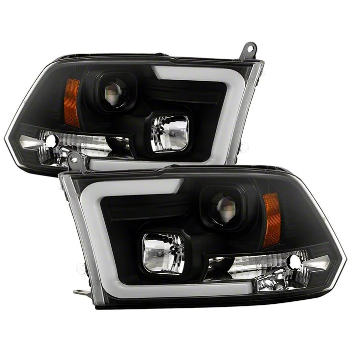 Platinum Series Version 2 High-Power LED Module Headlights; Black Housing; Clear Lens (10-18 RAM 2500 w/ Factory Halogen Headlights)