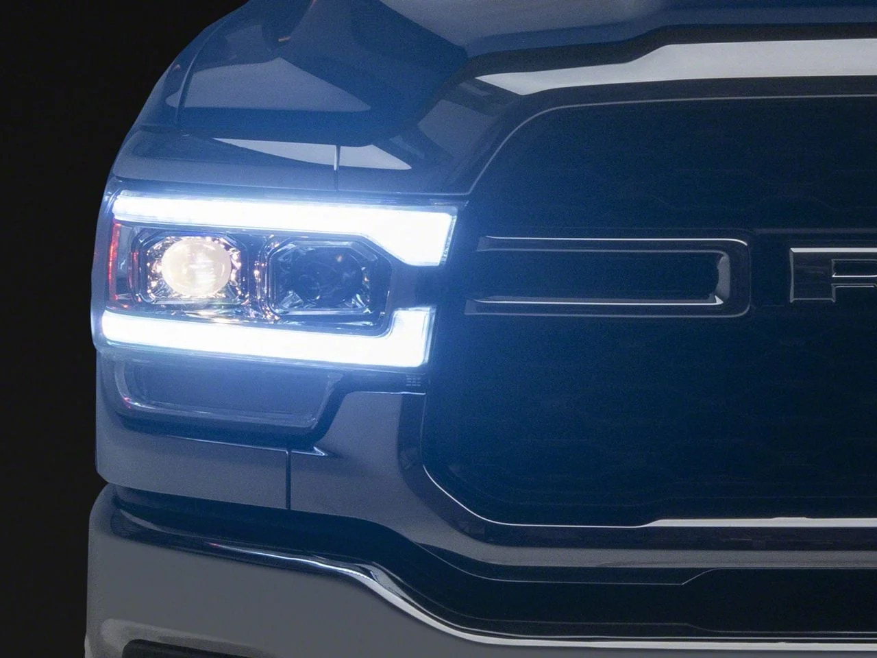 Switchback Sequential LED Turn Signal Projector Headlights; Chrome Housing; Clear Lens (19-24 RAM 2500 w/ Factory Halogen Headlights)