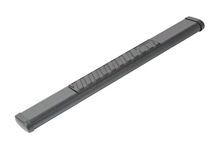 6-Inch Oval UltraBlack Tube Step Side Step Bars without Mounting Brackets; Textured Black (10-26 RAM 3500 Regular Cab)