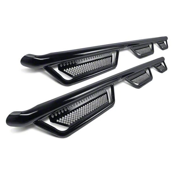 Ranch Hand Legend Series 6-Step Wheel to Wheel Side Step Bars; Gloss Black (09-18 RAM 1500 Quad Cab)