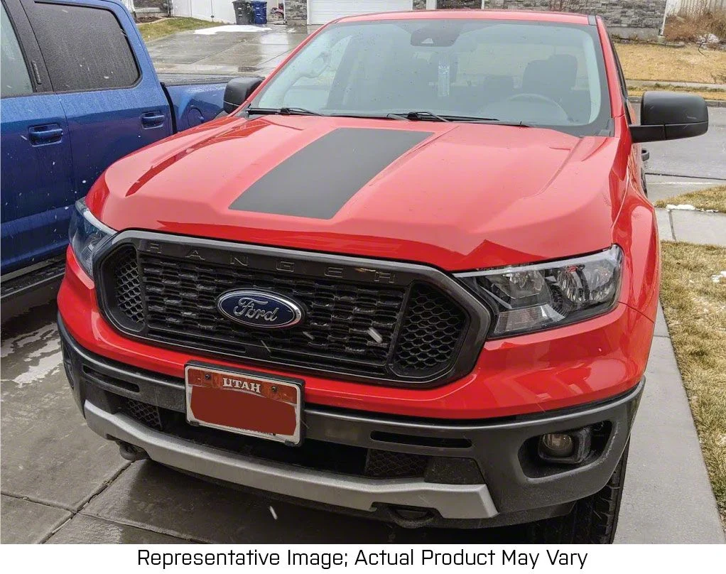 Center Hood Graphics; Carbon Fiber Black (19-23 Ranger)