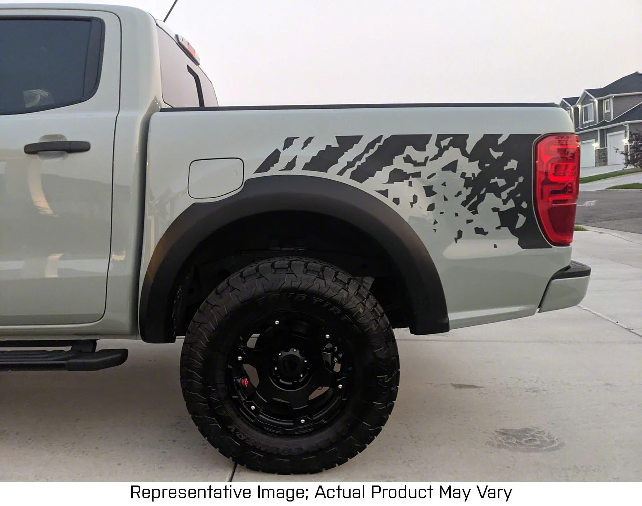 Digital Splash Mud Bed Graphics; Carbon Fiber Black (19-23 Ranger)