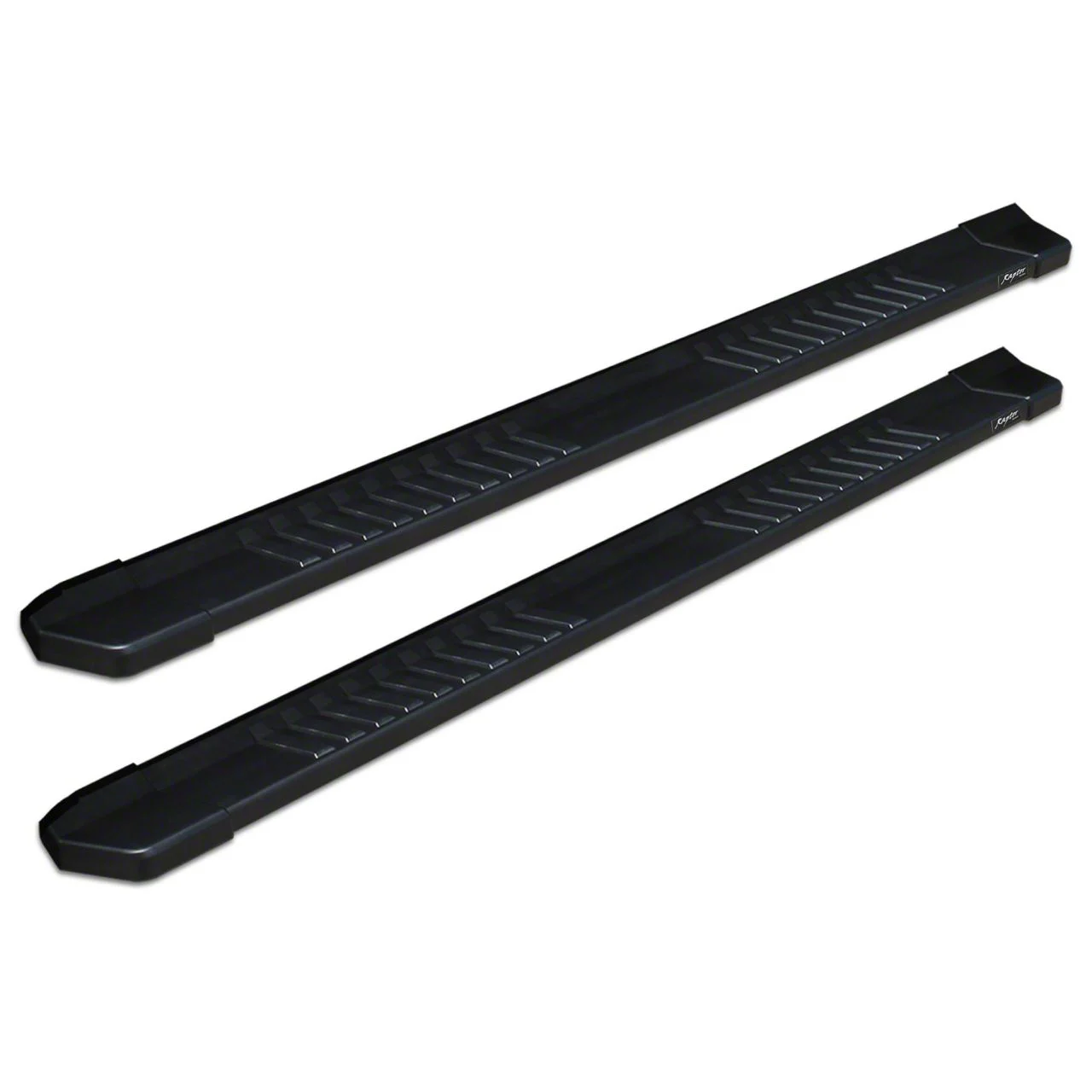 Raptor Series 6-Inch OEM Style Slide Track Running Boards; Black Textured (17-26 F-250 Super Duty Regular Cab)