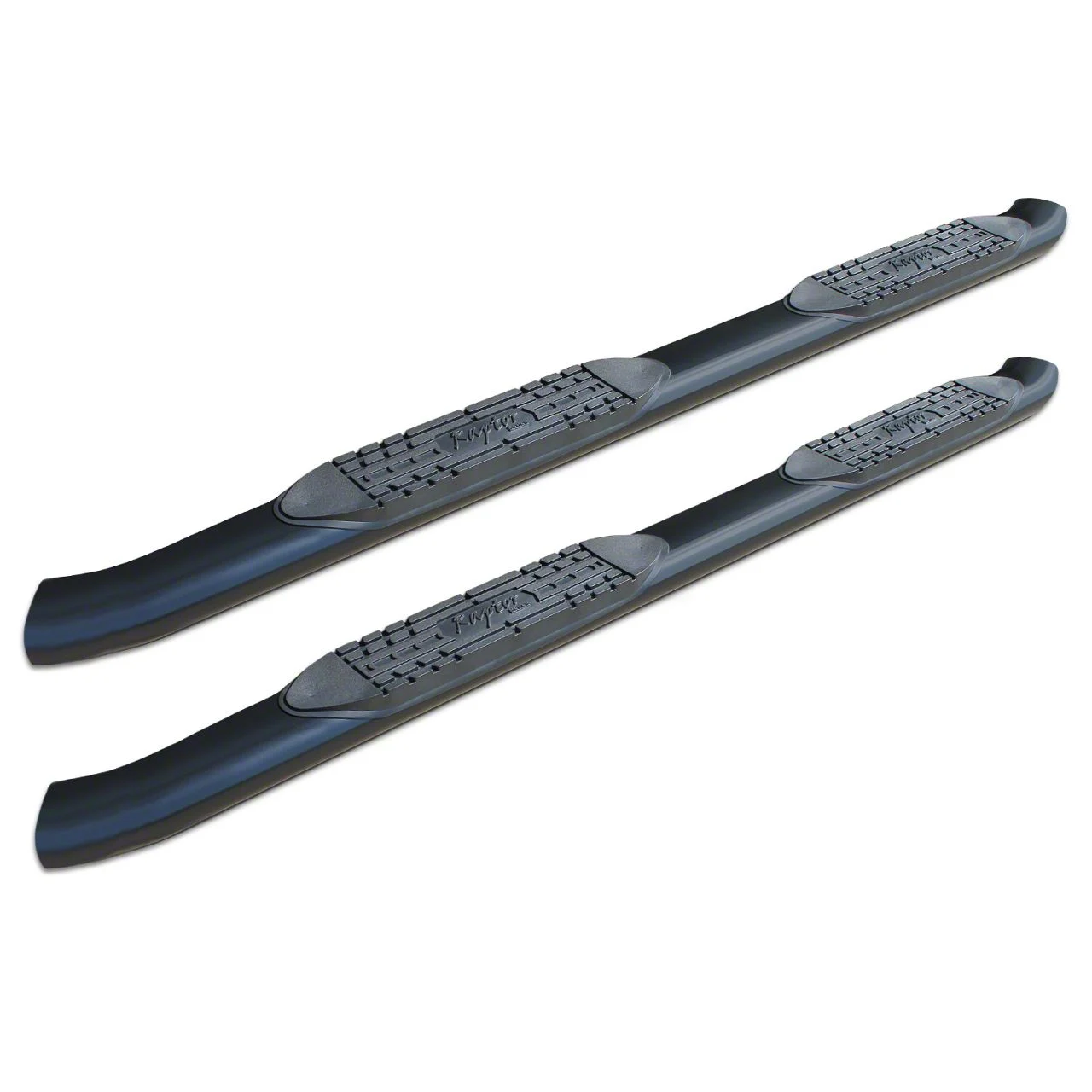 Raptor Series 5-Inch OE Style Curved Oval Side Step Bars; Black (19-24 RAM 1500 Crew Cab)