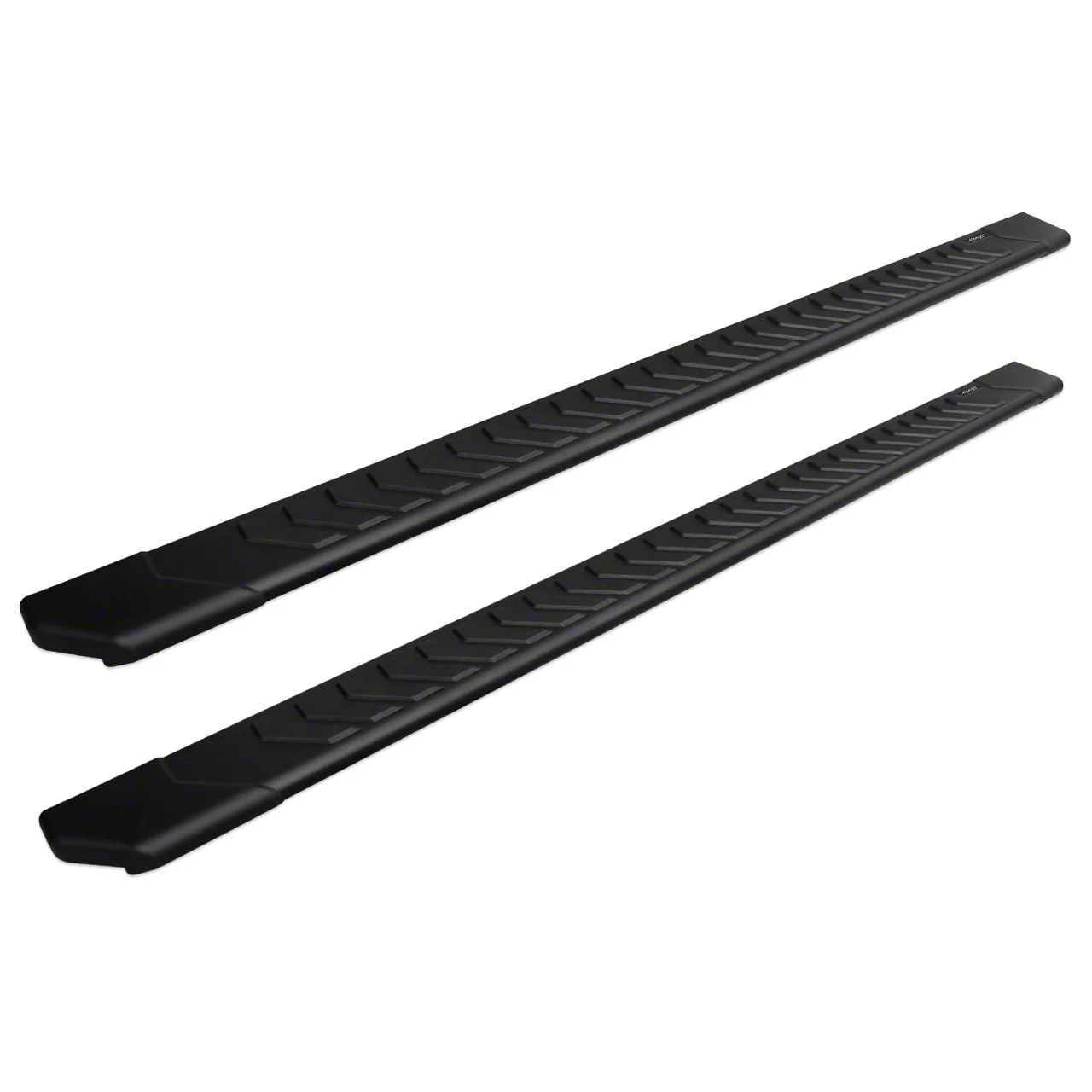 Raptor Series 5-Inch OEM Style Full Tread Slide Track Running Boards; Black Textured (19-26 RAM 1500 Quad Cab)