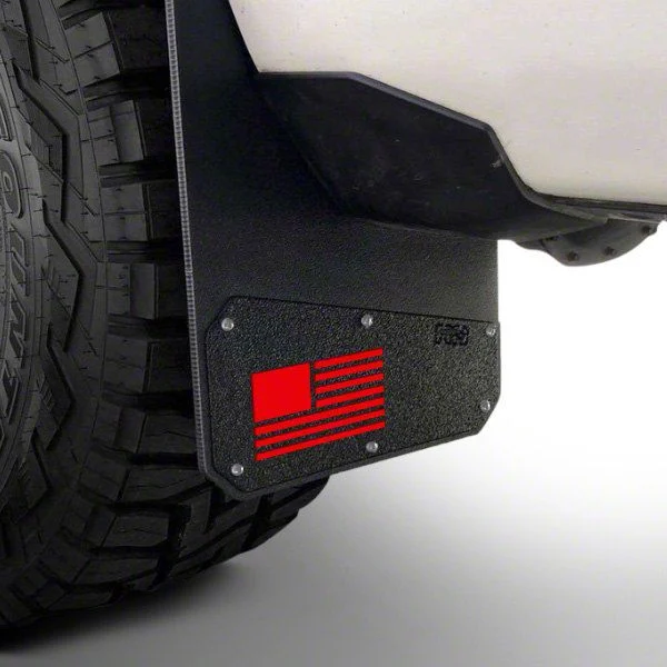 Merica Mud Flaps; Front or Rear; Red (Universal; Some Adaptation May Be Required)