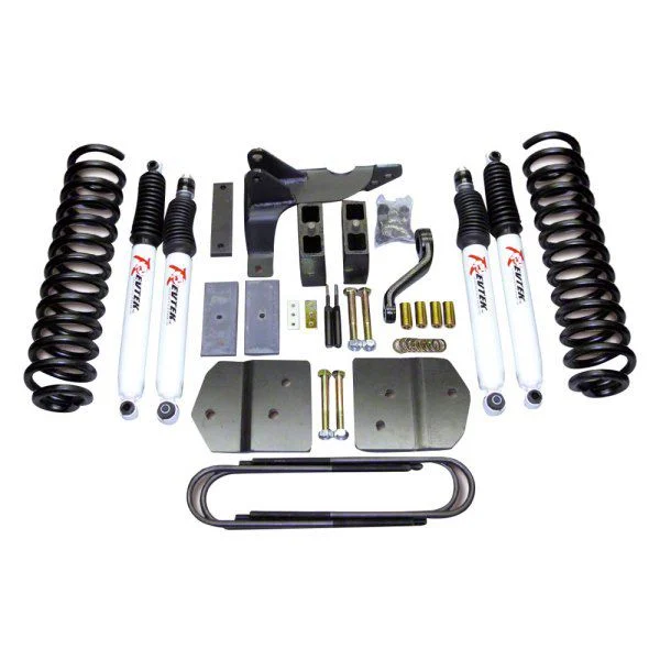 Revtek 6-Inch Front / 4-Inch Rear Coil Spring Suspension Lift Kit with Radius Arm Relocation Brackets (17-19 4WD F-350 Super Duty)