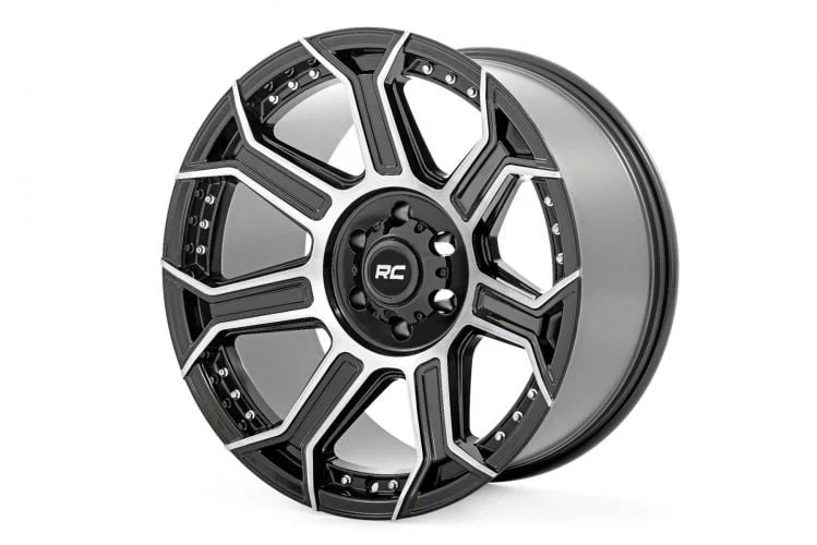 Rough Country 89 Series Black Machined Gun Metal 6-Lug Wheel; 20x9; 18mm Offset (07-14 Tahoe)