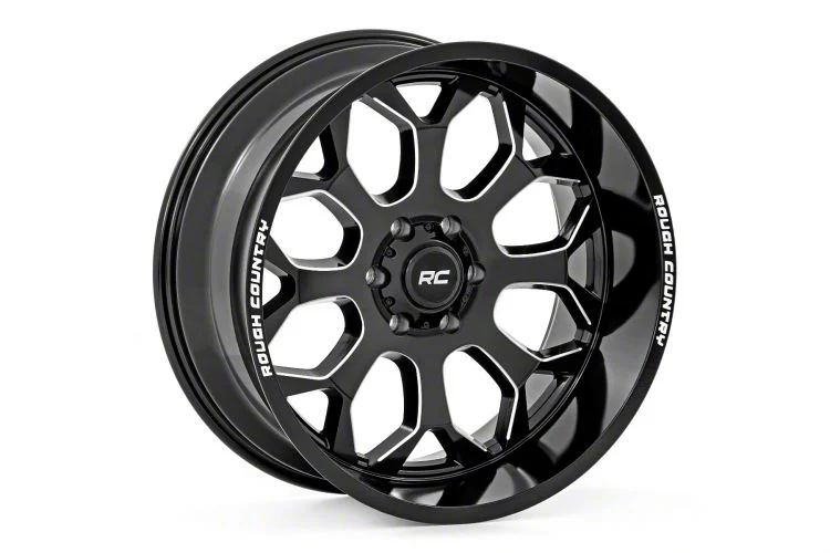 Rough Country 96 Series Gloss Black 6-Lug Wheel; 20x9; -12mm Offset (07-14 Tahoe)