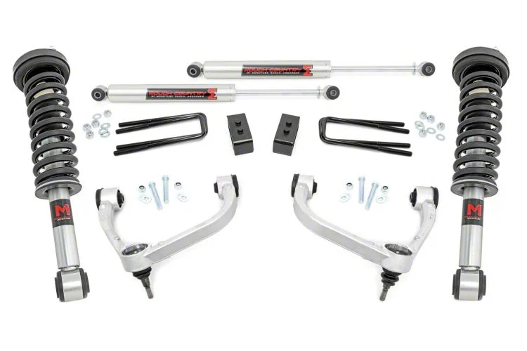 Rough Country Suspension 3-Inch Suspension Lift Kit with M1 Struts and M1 Rear Shocks (09-13 4WD F-150 SuperCab, SuperCrew, Excluding Raptor)