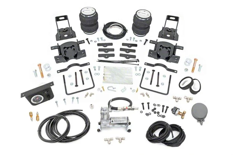 Rough Country Offroad Rear Air Spring Kit with Onboard Air Compressor for Stock Height (11-16 4WD F-350 Super Duty)