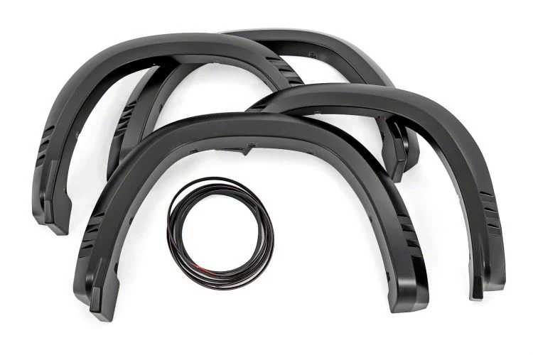 Rough Country SF1 Fender Flares; Gloss Black (19-24 RAM 1500, Excluding Rebel & TRX)