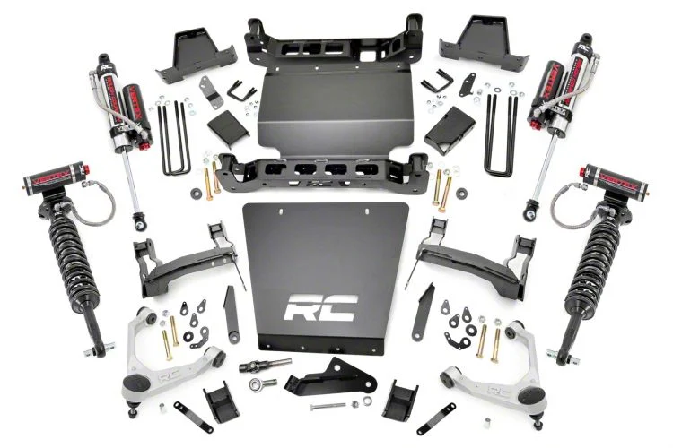 Rough Country Offroad 7-Inch Suspension Lift Kit with Vertex Coil-Overs and Vertex Shocks (16-18 4WD Sierra 1500 w/ Stock Stamped Steel Control Arms, Excluding Denali)