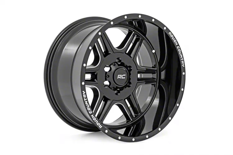 Rough Country 92 Series Gloss Black 6-Lug Wheel; 18x9; 0mm Offset (21-26 Yukon)