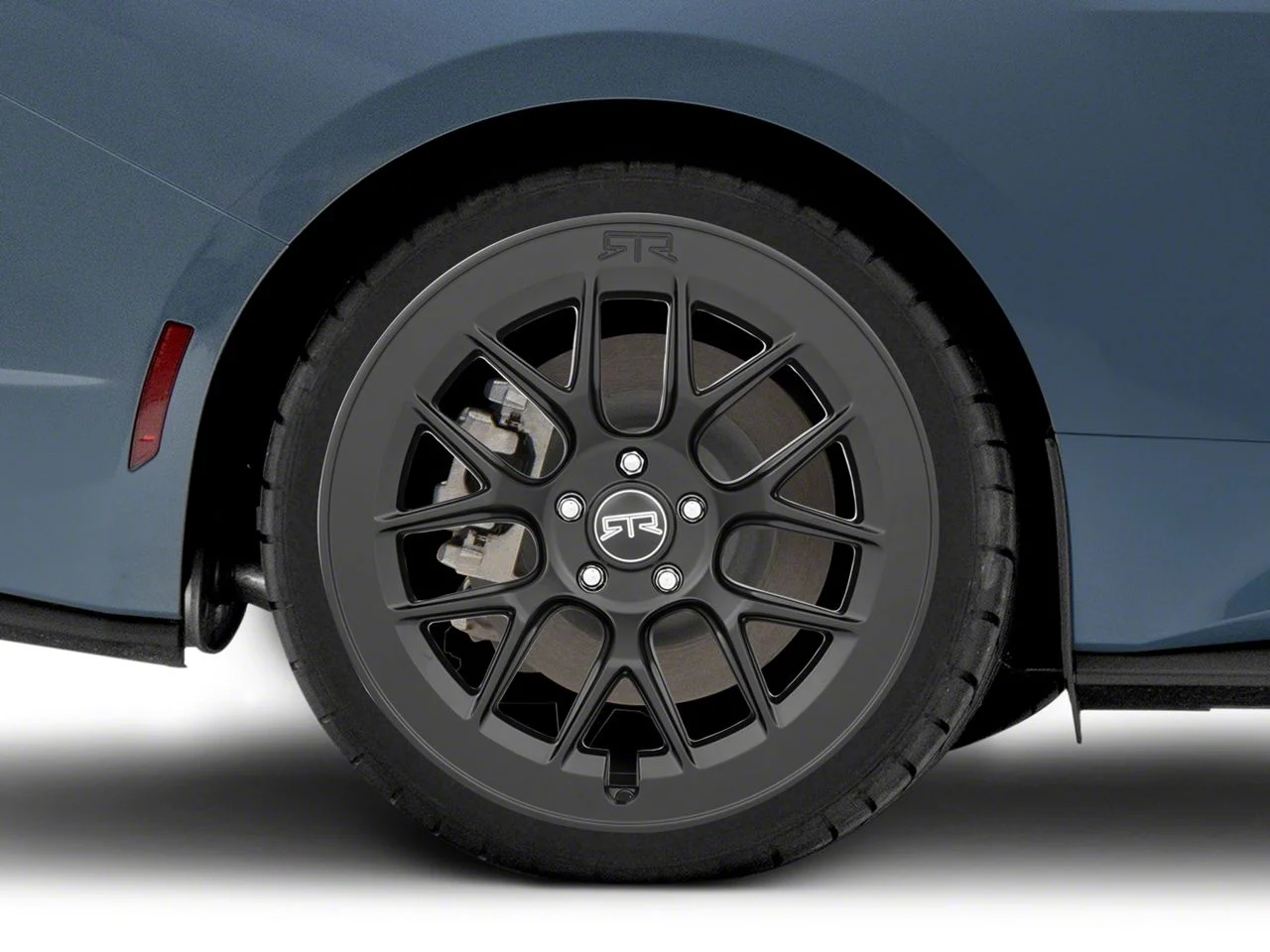 RTR Aero 7 Satin Black Wheel; Rear Only; 20x10.5; 45mm Offset (24-26 Mustang)
