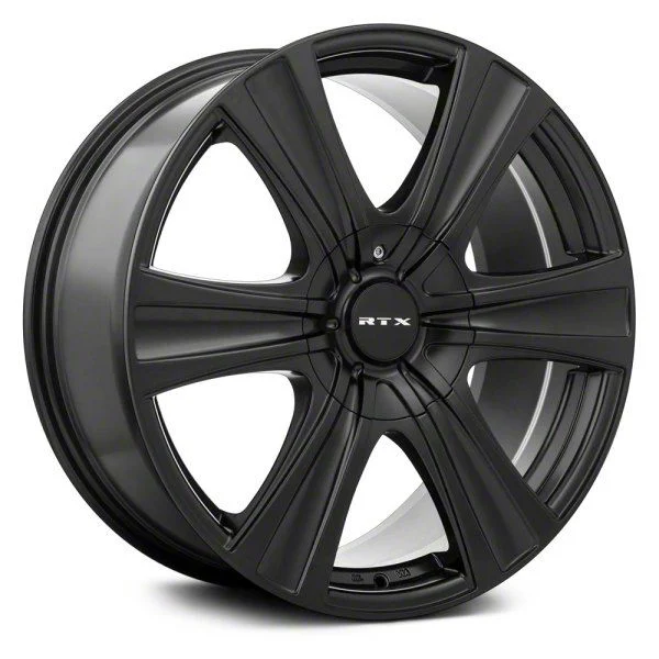 RTX Offroad Wheels Aspen Satin Black 6-Lug Wheel; 17x8; 10mm Offset (07-13 Silverado 1500)