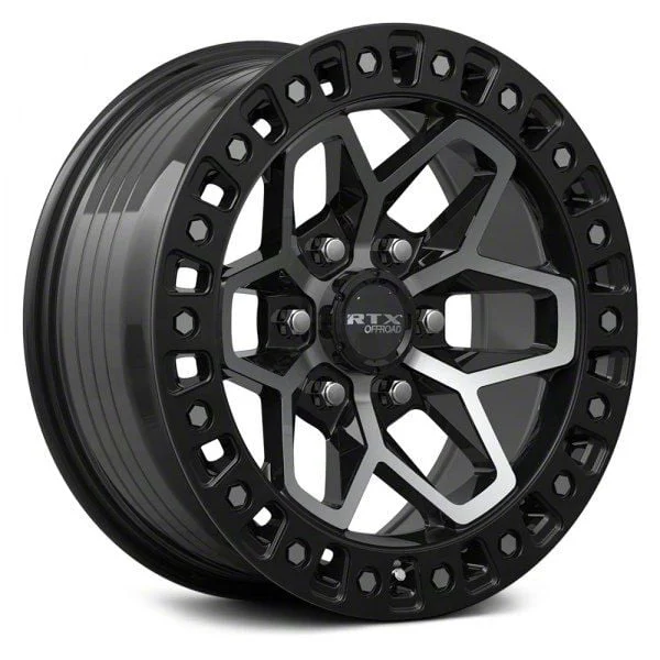 RTX Offroad Wheels Zion Gloss Black Machined 6-Lug Wheel; 20x9; 0mm Offset (15-20 Yukon)