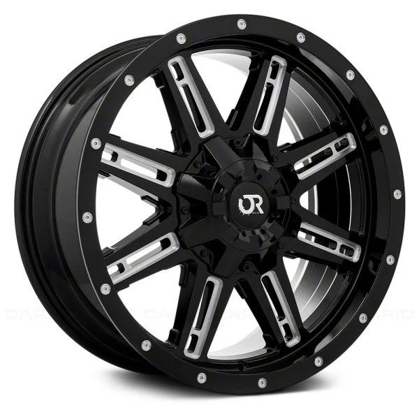 RTX Offroad Wheels Ravine Black Milled 6-Lug Wheel; 17x8; 10mm Offset (15-20 Yukon)