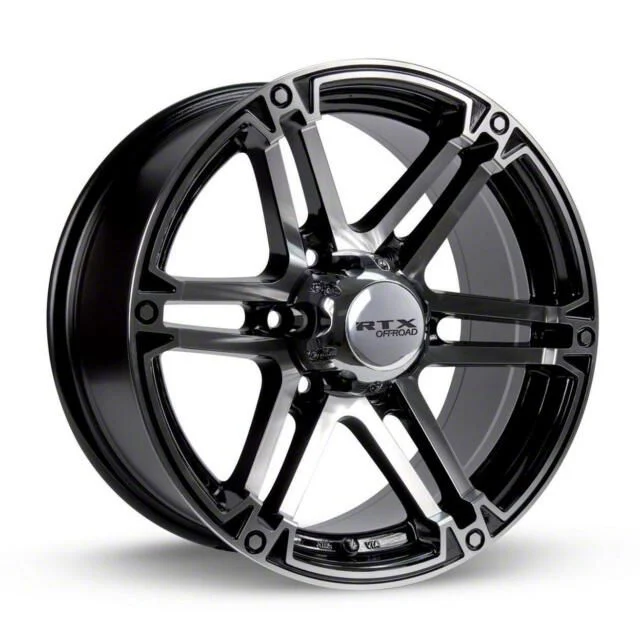 RTX Offroad Wheels Slate Black Machined 6-Lug Wheel; 17x8; 25mm Offset (15-20 Yukon)