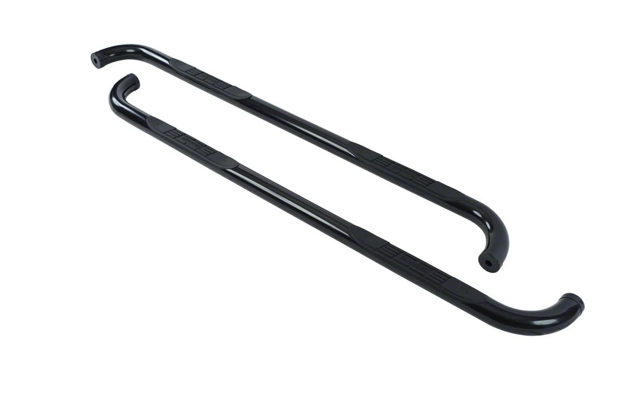 Go Rhino 3-Inch 4000 Series Cab Length Side Step Bars; Black (07-14 Sierra 2500 HD Crew Cab)