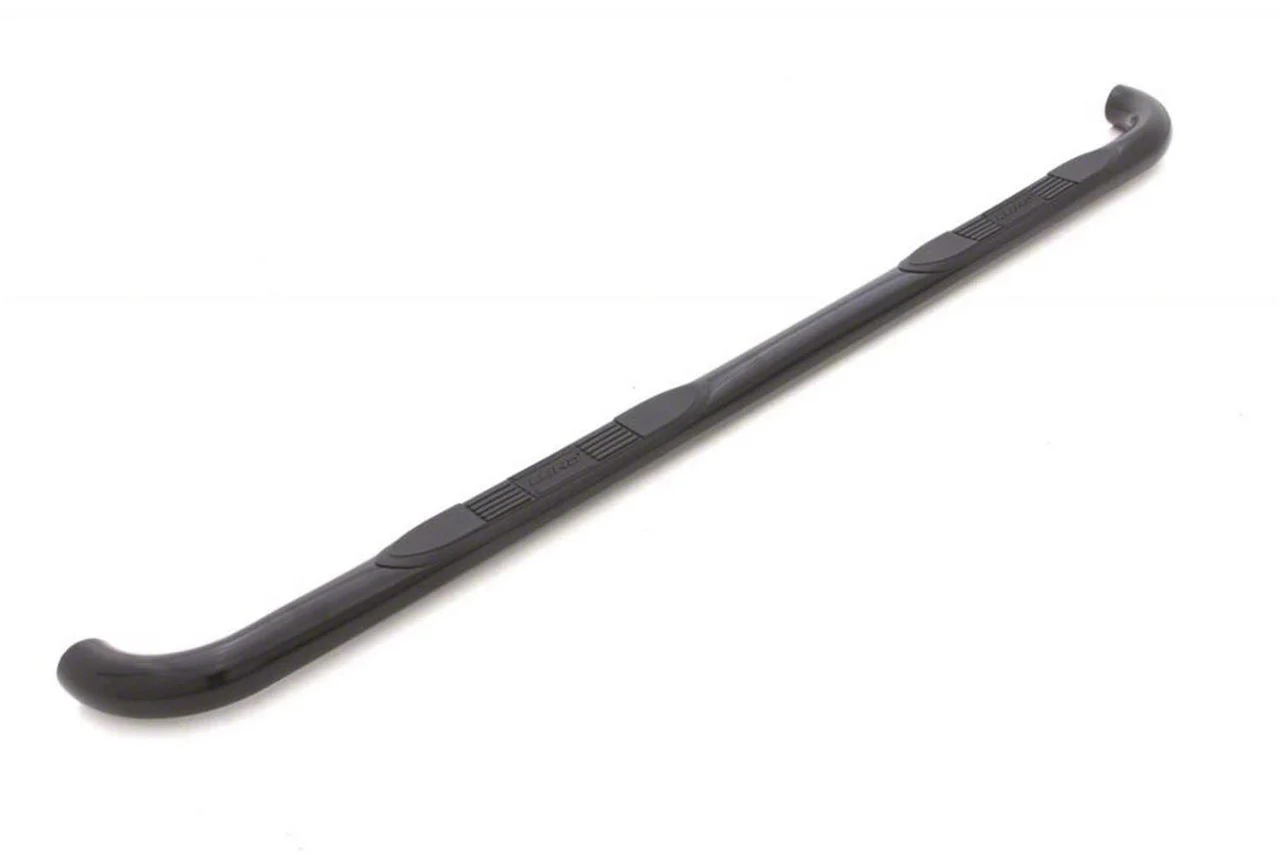 3-Inch Round Bent Nerf Side Step Bars; Black (20-26 Sierra 2500 HD Crew Cab)