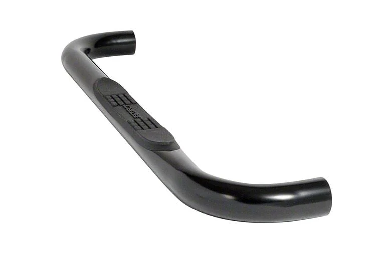3-Inch Round UltraBlack Nerf Side Step Bars (20-26 Sierra 2500 HD Regular Cab)