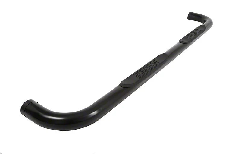 3-Inch Round UltraBlack Nerf Side Step Bars (20-26 Sierra 2500 HD Crew Cab)