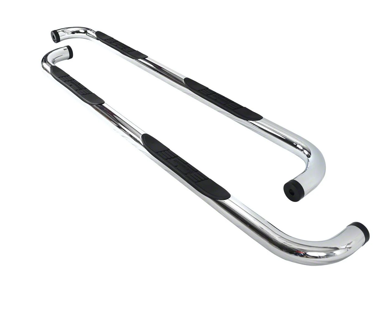 Go Rhino 3-Inch 4000 Series Cab Length Side Step Bars; Polished (07-14 Silverado 2500 HD Crew Cab)