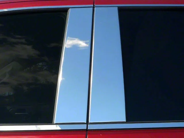 Pillar Post Trim; Stainless Steel; 6-Piece (20-26 Silverado 2500 HD Crew Cab)