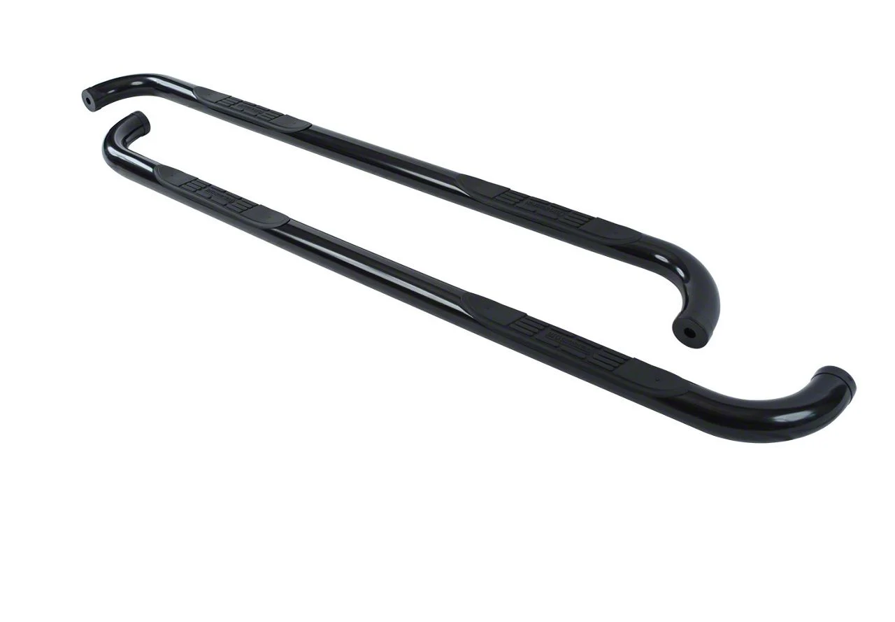 Go Rhino 3-Inch 4000 Series Cab Length Side Step Bars; Black (07-14 Silverado 3500 HD Extended Cab)