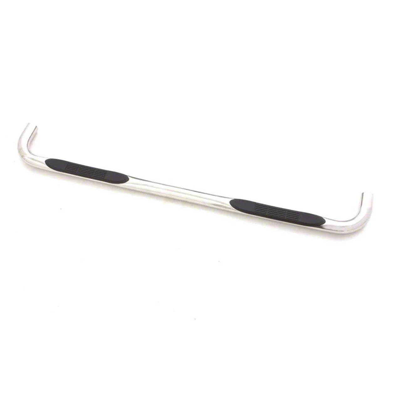 3-Inch Round Bent Nerf Side Step Bars; Polished Stainless (20-26 Silverado 3500 HD Double Cab)